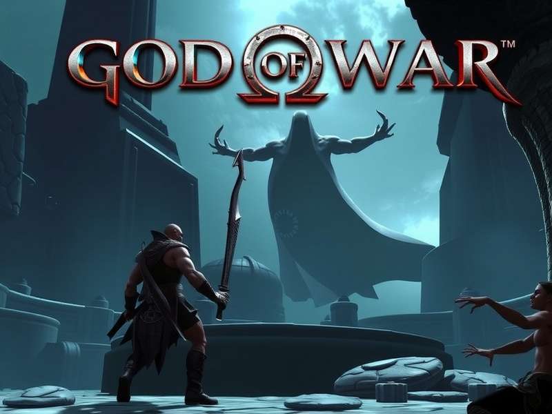 Kratos in God of War Ascension performing a perfect dodge against a Cyclops