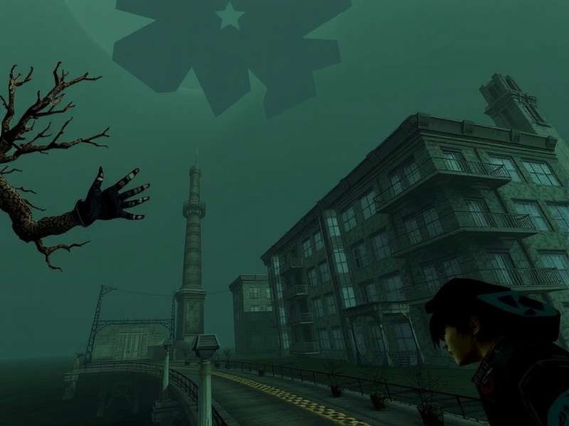 Silent Hill Ascension atmospheric gameplay screenshot showing foggy street and eerie lighting