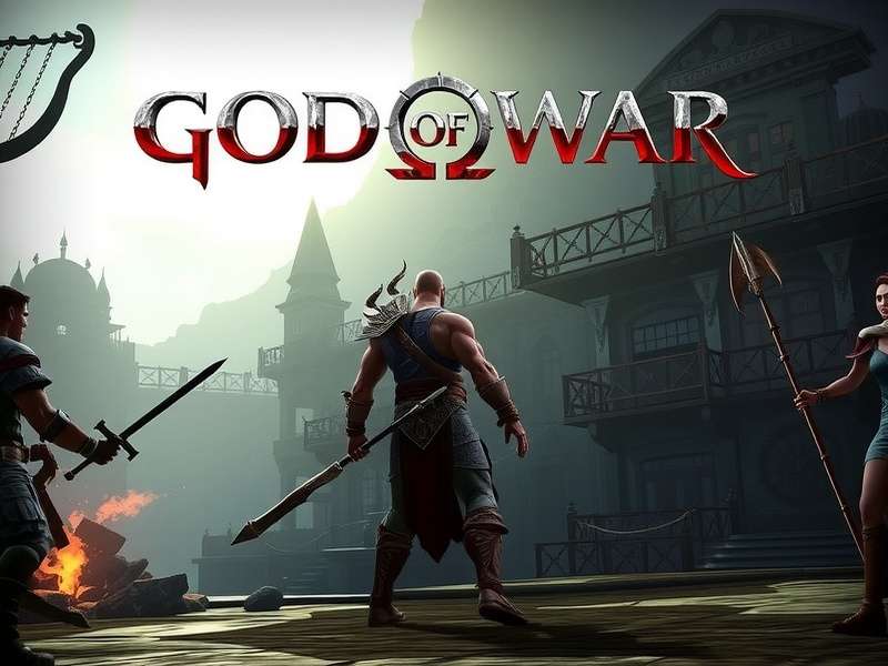 Kratos from God of War Ascension in intense combat stance