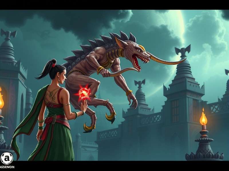 Kurukshetra Ascension epic battlefield scene showing divine warriors clashing