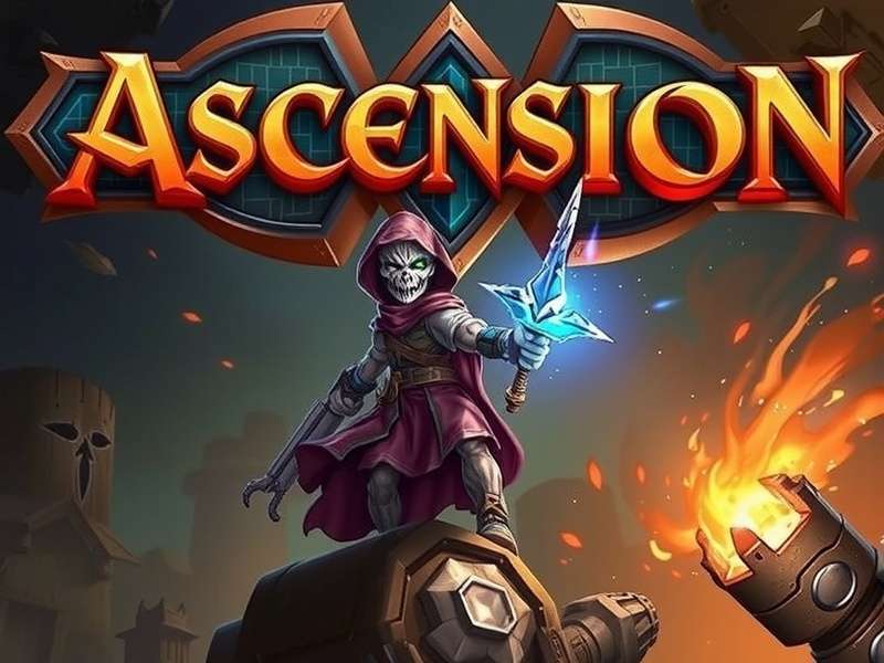 Ascension card game layout with intricate card art and tokens