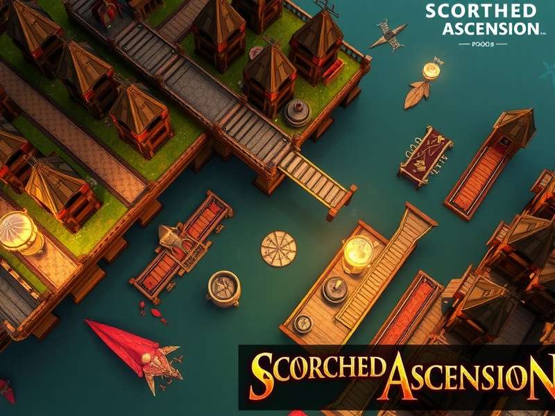 Scorched Ascension gameplay screenshot showing fiery environment