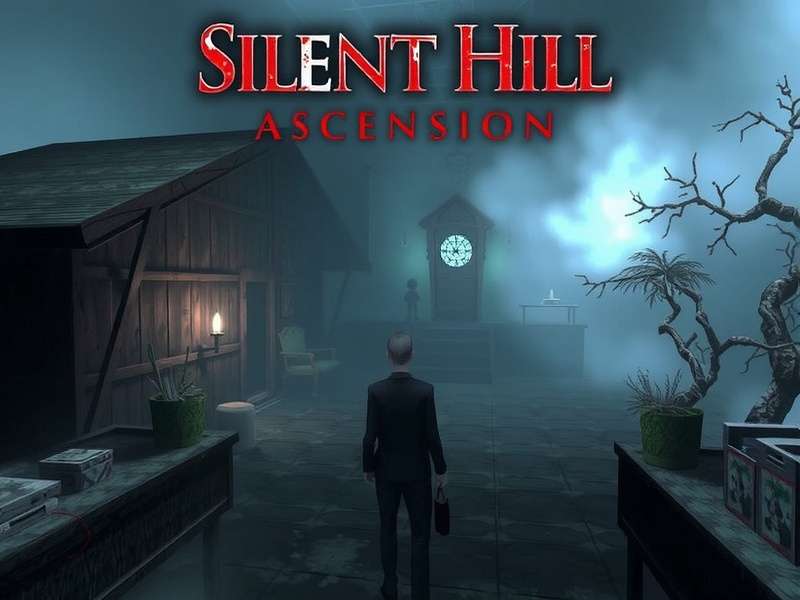 Interactive streaming interface showing community choice metrics for Silent Hill Ascension