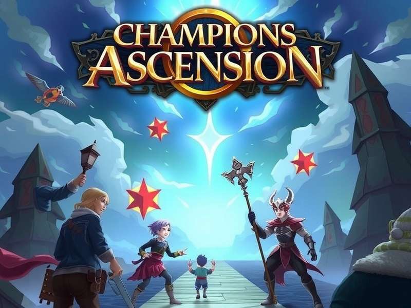 Epic battle scene from Champions Ascension showing champions clashing in the Arena of Eternity