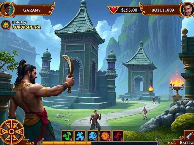 Kurukshetra Ascension PC gameplay screenshot showing epic battlefield combat