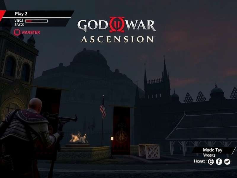 Kratos battling a giant creature in God of War Ascension on PS2