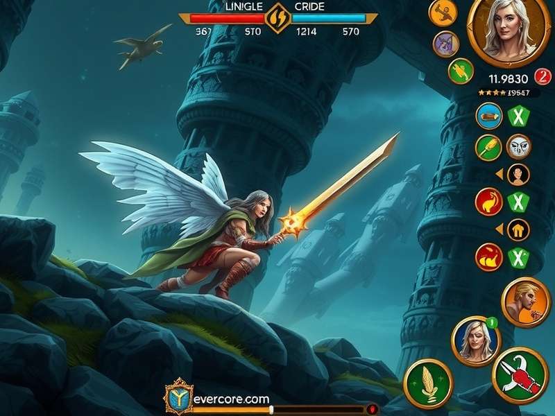 Strategic teamfight in Evercore Heroes Ascension mode showing ability effects