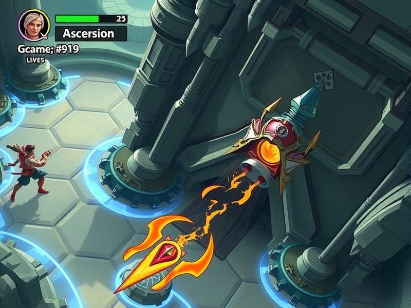 League of Legends Ascension Game Mode Screenshot showing Xerath in the center of Crystal Scar