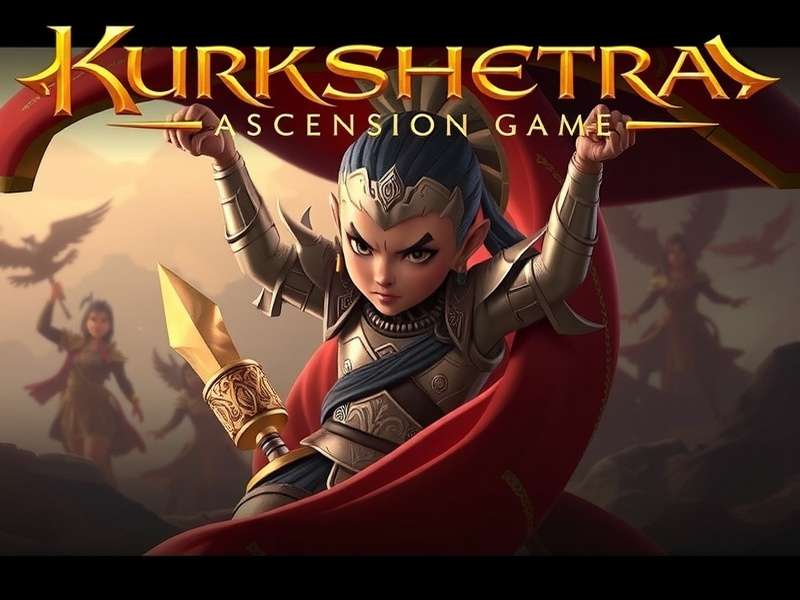 Epic battle scene in the Kurukshetra zone of Ascension Game showing celestial warriors clashing