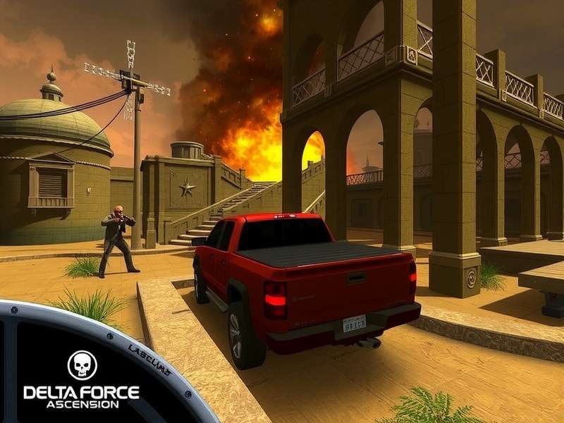 Delta Force Ascension tactical combat gameplay scene showing soldiers in urban environment