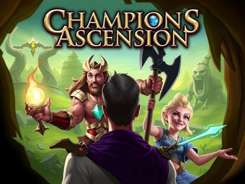 Champions Ascension gameplay screenshot showing epic battle