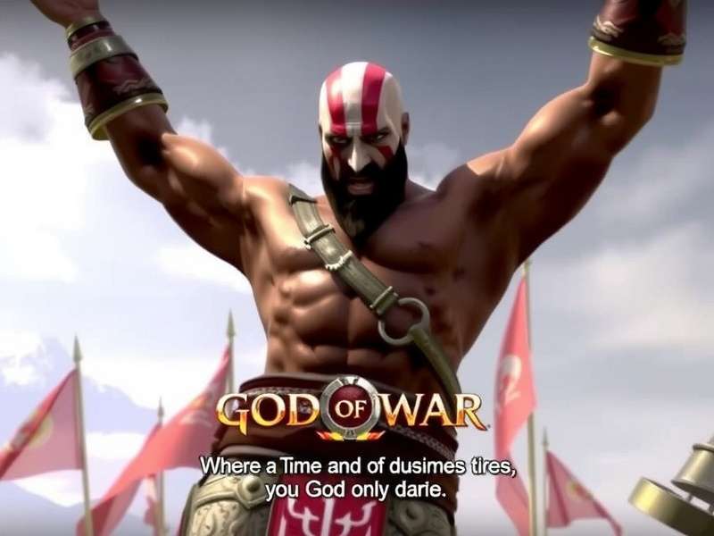 God of War Ascension gameplay screenshot showing Kratos fighting with Blades of Chaos