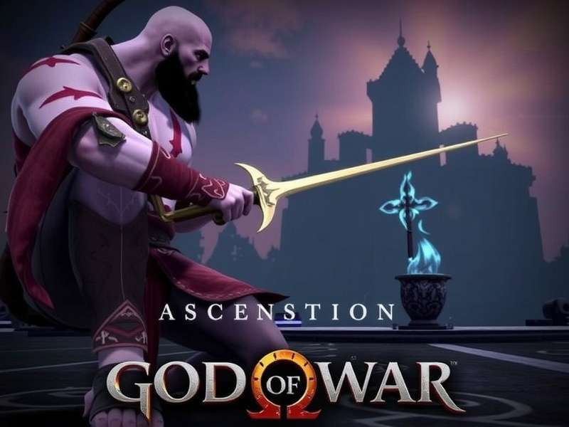 Kratos from God of War Ascension in intense combat pose