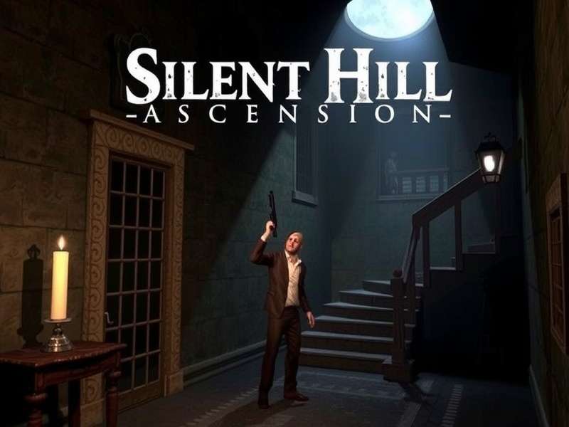 Silent Hill Ascension iOS gameplay screenshot showing dark corridors and monster