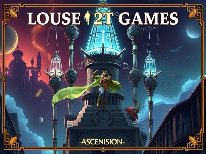 Ascension Game hero character standing on a floating island overlooking a magical city