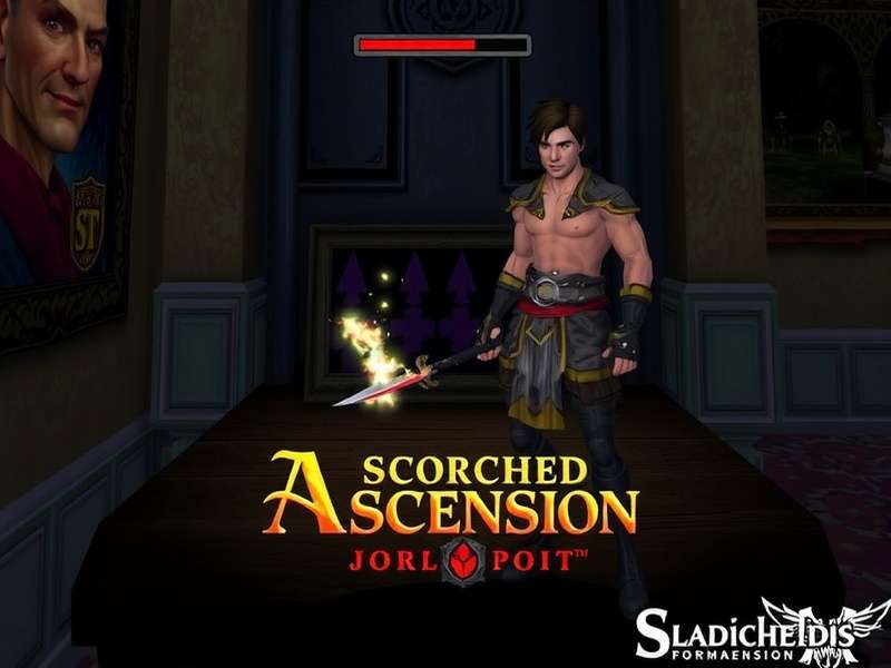 Scorched Ascension — The Spire of Flames concept art showing an Ascendant warrior before the burning tower
