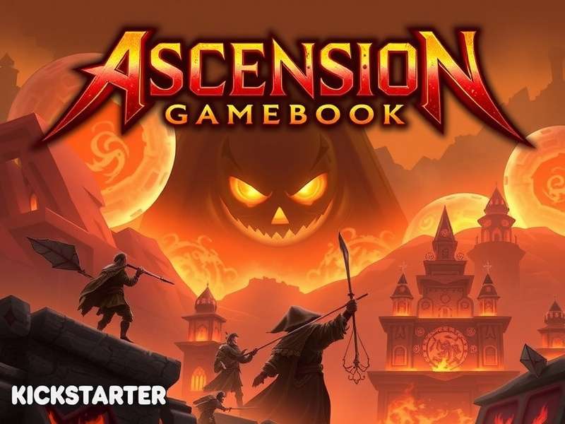 Ascension Gamebook Kickstarter campaign art featuring the legendary dragon and the hero's journey
