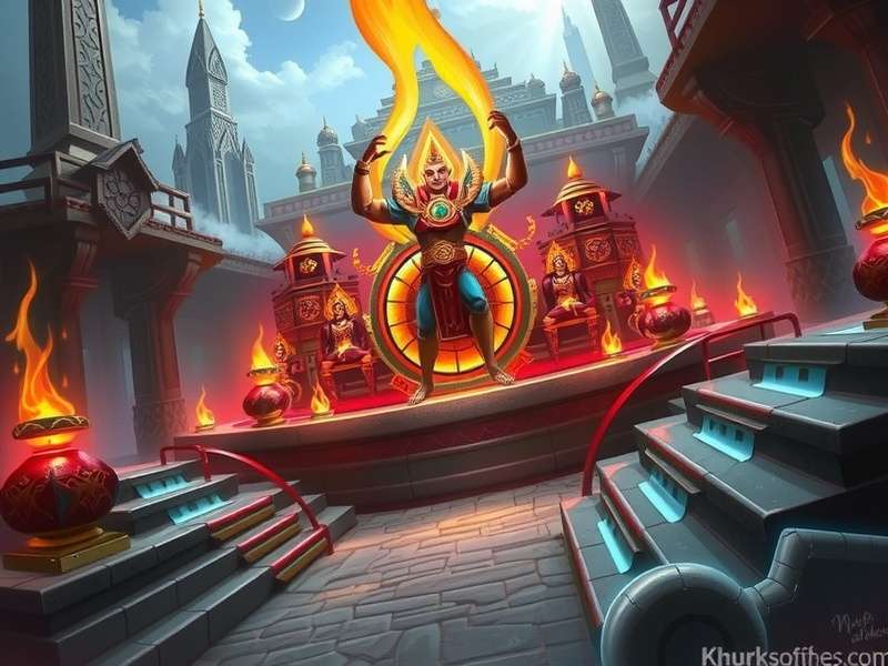 Kurukshetra Ascension Game — mythical battlefield with divine warriors ascending